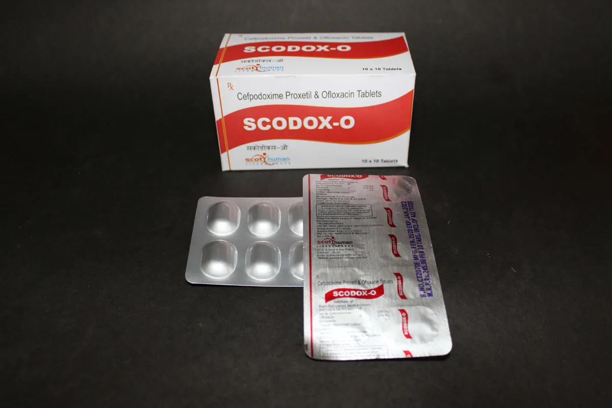 CEFPODOXIME200 MG & OFLOXACIN 200 MG. (SCODOX-O)